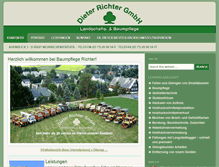 Tablet Screenshot of baumpflege-richter.de